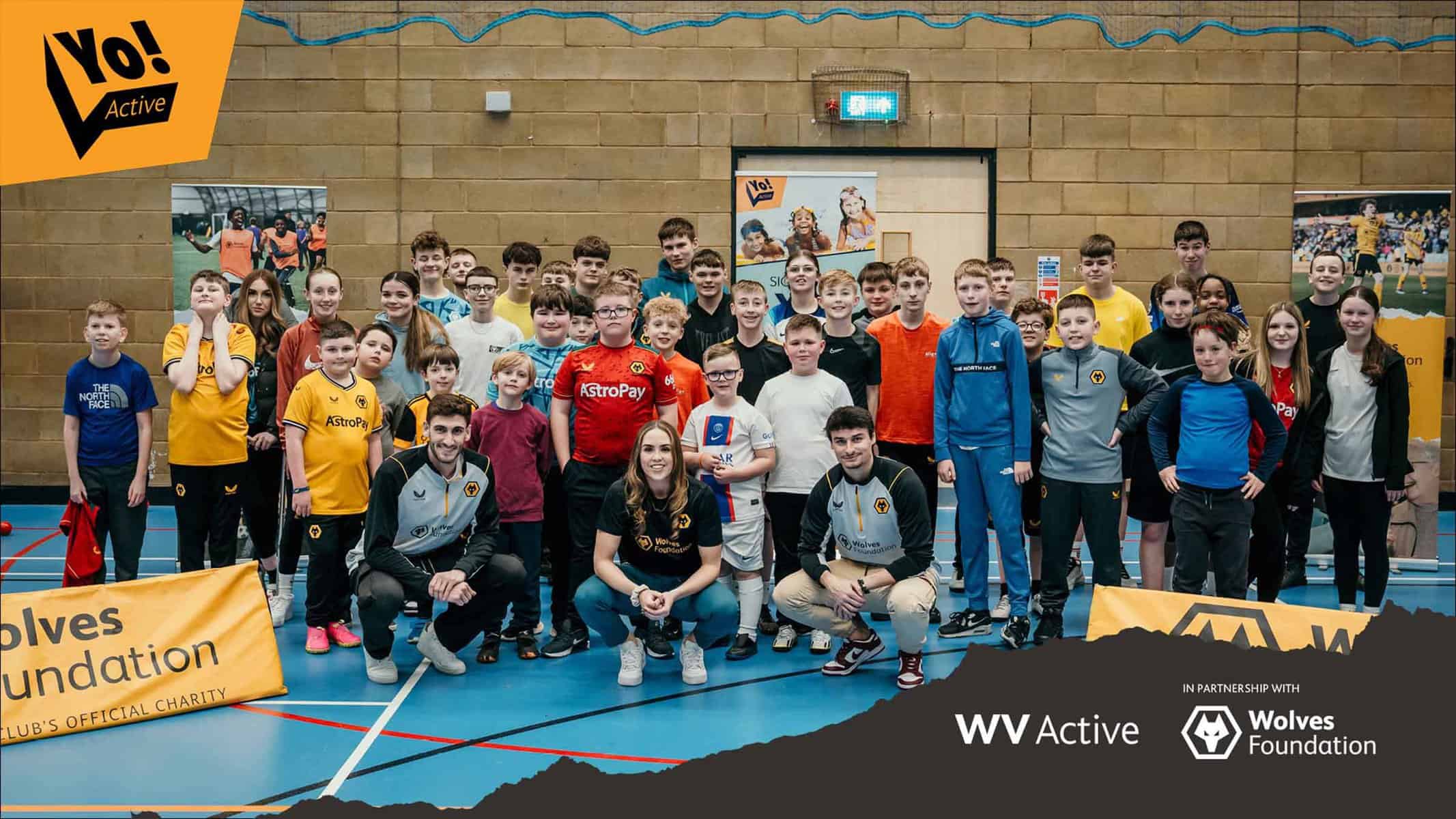Wolves players get stuck in at Yo! Active Image